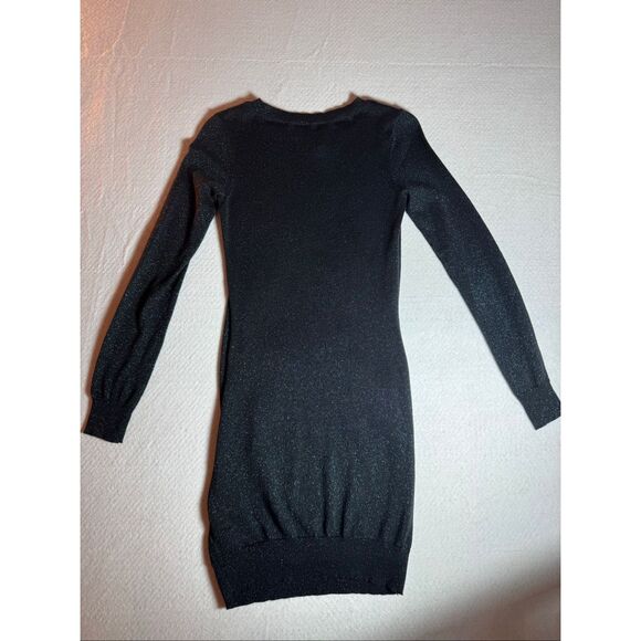 AllSaints Lurex Drape Mini Dress Blue/Teal Sparkle - Picture 10 of 10